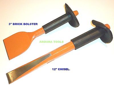 CHISELS - BRICK BOLSTER CHISEL (75mm X 205mm) & (30mm X 300) mm COLD CHISEL.
