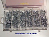 POP RIVET ASSORTMENT KIT 300 pc IN PLASTIC STORAGE CASE- NEW