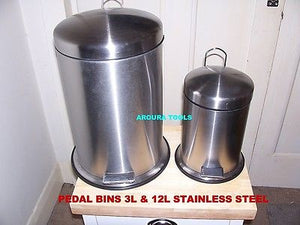 PEDAL BINS STAINLESS STEEL 3L & 12L- NEW IN BOX.