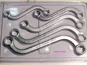 S-SHAPE RING SPANNERS 5pc SET METRIC BRAND NEW