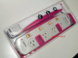 POWER BOARD 4 WAY SWITCHED + EXTRA WIDE SPACED SOCKETS -BRAND NEW.