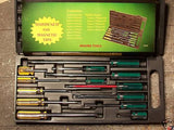 SCREWDRIVER SET - 13 PC HARDENED STEEL, MAGNETIC TIPS, PLASTIC CASE- BRAND NEW.