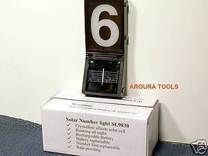 HOUSE NUMBERS ILLUMINATED-SOLAR POWER RECHARGEABLE- NEW