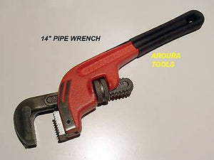 PIPE WRENCH SLANT HEAD 14" - NEW