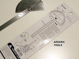 PROTRACTOR & RULER 14 cm STAINLESS STEEL - NEW