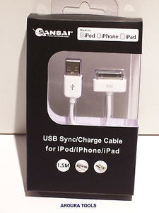 APPLE USB SYNC/CHARGE CABLE FOR -iPHONE,iPAD,iPOD, NEW