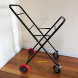 Frame only - Double basket trolley frame with wheels only - no baskets.