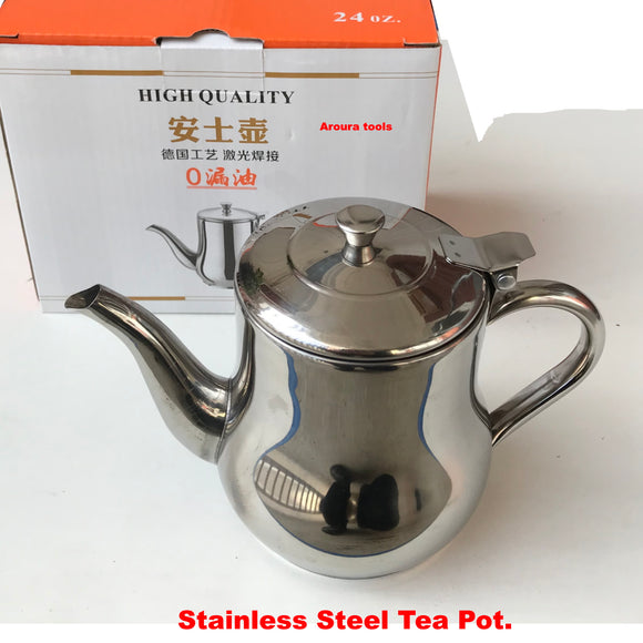 Stainless Steel Tea Pot 24 oz / 710mL - NEW